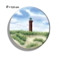 Preview: Kühlschrankmagnet m. Flaschenöffner Aquarell Maritim Kunst Druck Kunstdruck Nordsee Norderney Leuchtturm Insel Strand Düne